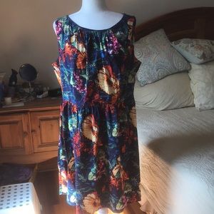 B Smart Floral Print Sleeveless Dress Size 16